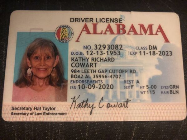 Alabama Driver's License for sale