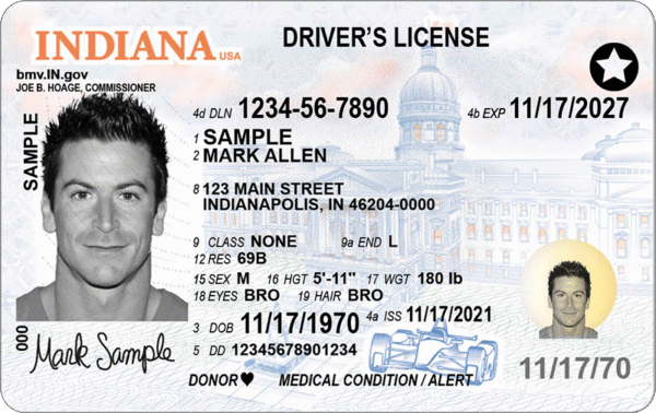 INDIANA Driver's License,