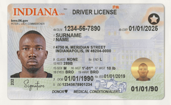 INDIANA Driver's License,